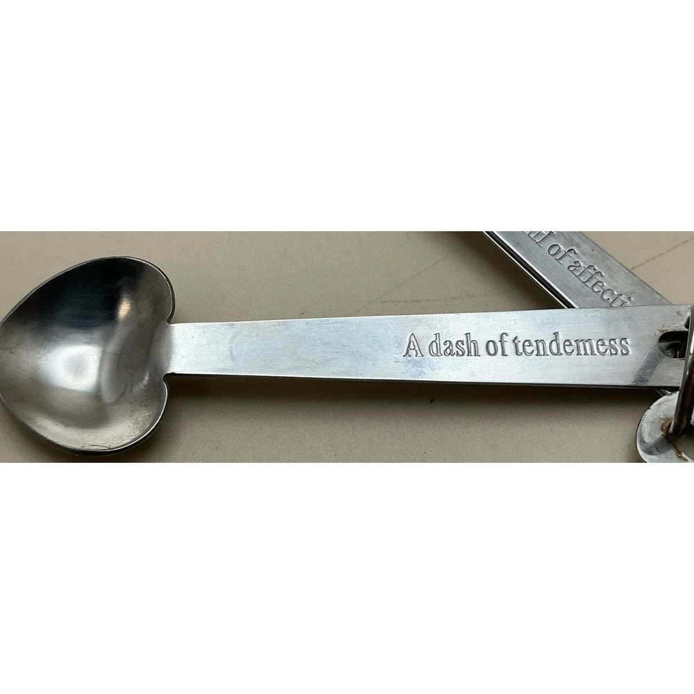 Love Beyond Measure Heart Shaped Measuring Spoons Stainless‎ Steel Wedding Favor